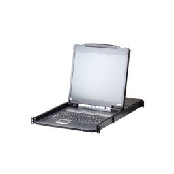 8-포트 PS/2-USB VGA LCD KVM OverIP 스위치 17인치 with 데이지 체인 포트 및 USB 주변 기기 지원
