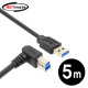 NETmate CBL-PD302RA-5M USB3.0 AM-BM(오른쪽 꺾임) 케이블 5m