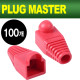 PLUG MASTER NM-SR001R RJ-45 통부트(6Ø/레드/100개)