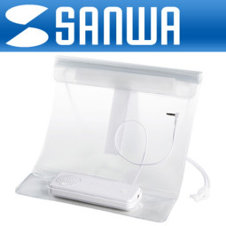 SANWA MM-SPWP2C 7형 태블릿PC용 방수팩 스피커(클리어)