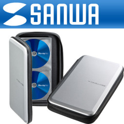 SANWA FCD-WLBD56S 블루레이 지원 세미하드 CD/DVD 케이스(56매/실버)