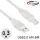 NETmate NMC-UB203 USB2.0 AM-BM 케이블 0.3m