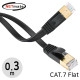 NETmate NMC-UF703S CAT.7 STP 다이렉트 FLAT 케이블 0.3m