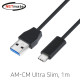 NETmate CBL-32PU3.1G1XX-1M USB3.1 Gen1(3.0) AM-CM Ultra Slim 케이블 1m