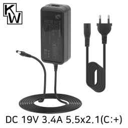 KW KW-A1934A(SK06T-1900340W2) 19V 3.4A SMPS 아답터(5.5x2.1mm/C:+)