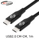 NETmate NM-UNC201B USB2.0 CM-CM 케이블 1m (블랙)