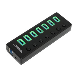 파워랜 USB3.0 허브 7포트 유전원 PL-UH307P