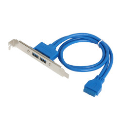 파워랜 USB3.0 브라켓 2포트 50cm PL-U3B2P