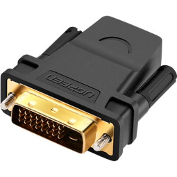 유그린 HDMI to DVI-D 24+1 젠더 금도금 양방향 입/출력 U-20124