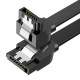 유그린 SATA3 Flat 케이블 한쪽 90도 기역자 Lock 0.5m U-30797