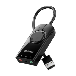 유그린 USB to 3.5mm 스테레오 오디오 Y형 컨버터 15cm U-40964