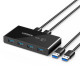 유그린 USB 3.0 2:4 포트 수동 선택기 U-30768