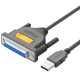 유그린 USB 2.0 to 패러럴 25핀 프린터 케이블 Prolific 2m U-20224