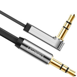 유그린 3.5mm 스테레오 AUX 90도 ㄱ자 FLAT 케이블 3M U-10728