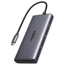 유그린 8K MST 6-in-1 멀티허브 듀얼 HDMI 도킹스테이션 레보독 U-15852