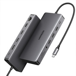 유그린 8K MST C타입 11in1 멀티허브 듀얼 HDMI 레보독 프로 U-15965