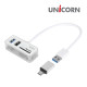 유니콘 TH-500CR USB3.0허브 멀티포트 카드리더기 (A타입 C타입 겸용)
