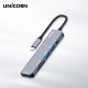 유니콘 6I1 HDMI USB멀티허브 SD/TF카드리더 PD 87W충전 4K미러링 TCH-P30