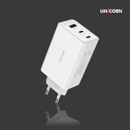 유니콘 듀얼3포트 퀵차지 PD 100W PPS Ga2 초고속2.0 충전기 KA-100PD 화이트