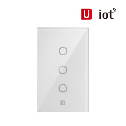 유아이오티 UIOT-SW30S 홈IOT 3구 스마트 벽스위치 조명등 형광등 무선원격제어 Zigbee방식