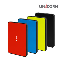 유니콘 HC-5000S 레드 USB3.0 2.5HDD 외장하드케이스 SSD 외장케이스