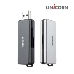 유니콘 XC-770A 블랙 USB3.0 멀티카드리더기 슬라이딩방식