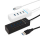 유니콘 RH-3040 화이트 USB3.0 A타입 4포트 USB허브 무전원방식