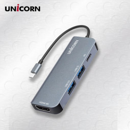 유니콘 4I1 HDMI C타입 멀티허브 USB3.1 4K미러링 PD 87W충전 TCH-P10