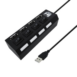 USB 2.0 4포트 허브 블랙
