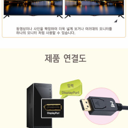 INC158 디스플레이포트 DP TO VGA 케이블 2M 컨버터