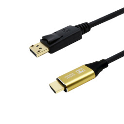 DP 1.2V TO HDMI 2.0 골드메탈 1M 4K@60Hz