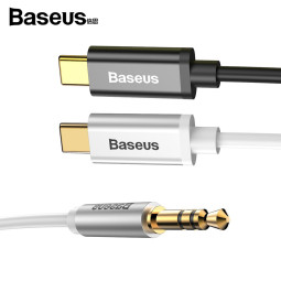 베이스어스 C타입 3.5mm AUX 스테레오 케이블 M01 (화이트)