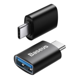 베이스어스 OTG C타입 TO USB 3.1 10Gbps 변환젠더 블랙