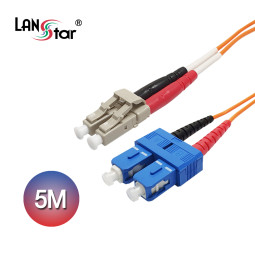 광케이블, 멀티모드(M／M), SC-LC, 5M 주황