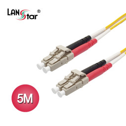 광케이블, 싱글모드(S／M), LC-LC, 5M 노랑색