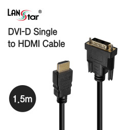 DVI케이블 ,DVI18＋1／M- HDMI19／M, 4K 60Hz, 1.5M