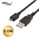 USB2.0 MICRO케이블, A／M-MICRO B／M, 0.15M