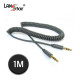 AUX스테레오케이블, 3.5ST M/M, 차량용Coiled, 1M