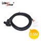 PS2 SCREW 케이블 , DIN6P／F-Power 4P, 0.5M