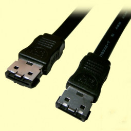 D[10551]ESATA케이블, M／M, BLACK, 0.5M