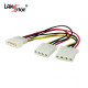 PC파워케이블 IDE to IDE*2, 5.25／M - 5.25 *2／F, 0.2m