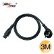 D[10813]3구 전원 케이블 3M (크로버) D[LS-3CORD-3M]