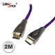 D[10832]HDMI 2.0 케이블, M/M,Metal,Violet, 4Kx2K 60Hz, 2M