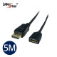 DP 1.2케이블, 디스플레이포트 연장케이블 M/F, 4K*2K/ 60HZ, Black, 5M