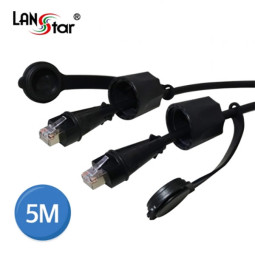 방수용 랜 케이블, CAT.5E, FTP, IP67, UL, Black, 5M