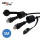 방수용 랜 케이블, CAT.5E, FTP, IP67, UL, Black, 5M