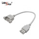 USB2.0 판넬형 연장 케이블 연장 A/F-A/FScrew, Black, 0.2M