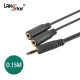 젠더케이블 ,3.5ST(M)-3.5ST(F)*2 0.15M
