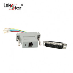 패시브 , RJ-45, 8P8C／F - DB25／M
