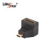 HDMI마이크로젠더, HDMI A／F-D／M, Black, 90도